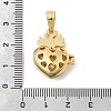 Brass Micro Pave Cubic Zirconia Locket Pendants KK-H267-027G-02-3