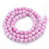 Opaque Baking Painted Glass Beads Strands EGLA-N006-008-A01-2