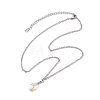 Electroplated Clear AB Glass Pendant Necklaces NJEW-JN05146-02-3