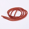 1 Strand Dark Orange Transparent Crackle Glass Round Beads Strands X-CCG-Q001-4mm-09-2