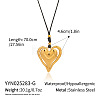 Sweet Design 304 Stainless Steel Heart Pendant Necklaces DY4160-12-1