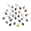 Natural & Synthetic Mixed Gemstone Oval Pendants G-NH0025-15P-1