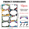 Flower PVC Waterproof Blank Label Stickers STIC-WH0023-007-2