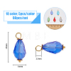 90Pcs 18 Colors Electroplate Glass Pendants PALLOY-AB00137-2