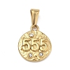 Textured 304 Stainless Steel Pendants STAS-A140-02G-5-1