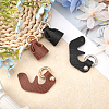 2 Pairs 2 Colors Leather Undamaged Bag D Ring Connector FIND-CA0007-93-5