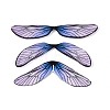 3Pcs Transparent Epoxy Resin Butterfly Wings Cabochons X-RESI-N045-11B-2