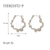 French Vintage Stainless Steel Hoop Earrings YQ8592-9-1