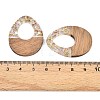 Epoxy Resin & Walnut Wood Pendants RESI-T057-12E-3