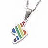 Pride Style 201 Stainless Steel Pendant Necklaces NJEW-F288-09P-1