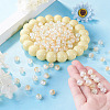 100Pcs Crackle Transparent Glass UV Reactive Beads GLAA-TA0004-28C-7