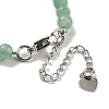 Natural Green Aventurine Round & Synthetic Non-magnetic Hematite & White Shell Beaded Bracelets for Women BJEW-K251-02H-4