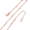 Brass Singapore Chains Necklaces for Women NJEW-D302-04RG-2