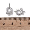 Brass Stud Earring Findings KK-G497-31P-3