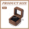 Black Walnut Wood Badge Packing Magnetic Boxes with Acrylic Visible Window Lid CON-WH0095-239B-01-2