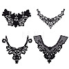 4Pcs 4 Styles Polyester Computerized Embroidery Collar DIY-TA0015-70-1