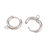 316 Stainless Steel Huggie Hoop Earring Findings EJEW-B158-01B-P-2