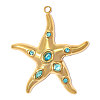 304 Stainless Steel with Rhinestone Pendants RB-OY001-60G-02-1