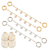Flower Alloy Clear Cubic Zirconia Charm Shoe Decoration Chain FIND-AB00019-02-1