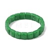 Dyed Natural White Jade Beaded Stretch Bracelets for Unisex G-K303-02P-03-4