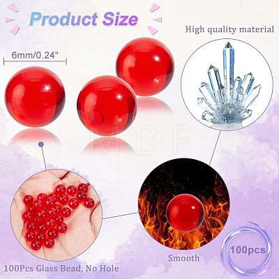 100Pcs Glass Bead GLAA-NB0001-52A-1
