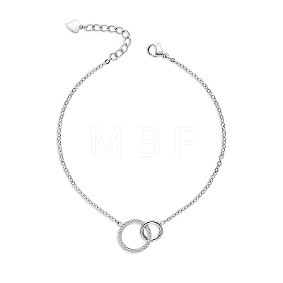 Stainless Steel Cable Chain Link Bracelets BA7769-1-1