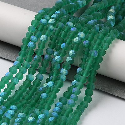 Transparent Glass Beads Strands X1-EGLA-A034-T4mm-MB18-1