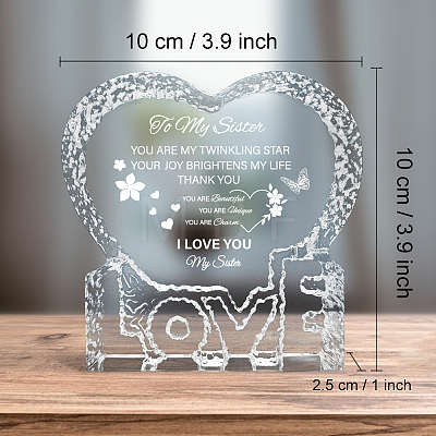Heart with Word K9 Glass Figurines DJEW-WH0026-004-1