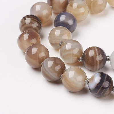Natural Dyed Agate Beads Necklaces NJEW-F139-6mm-15-1
