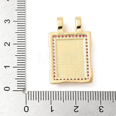 Brass Micro Pave Cubic Zirconia Pendants KK-U053-20G-02-1