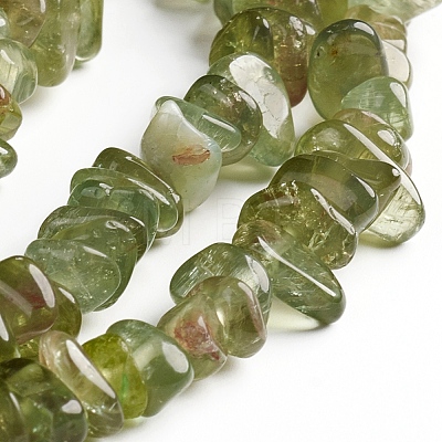 Natural Green Apatite Chips Beads Strands G-D0002-A13-1