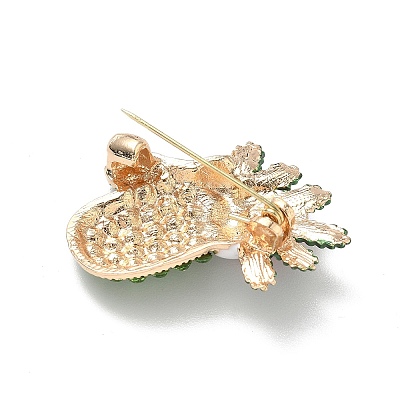 Christmas Alloy Rhinestone Brooch for Backpack Clothes JEWB-I045-01KCG-02-1