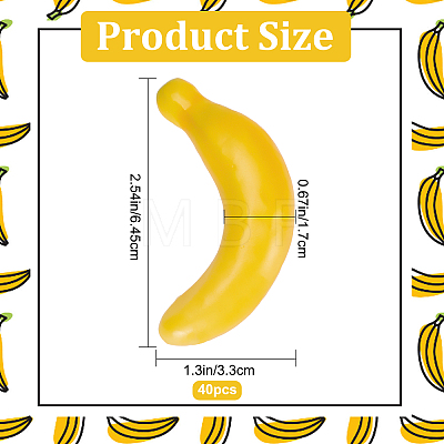 Mini Foam Imitation Banana AJEW-WH0038-19-1