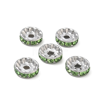304 Stainless Steel Rhinestone Spacer Beads RB-CBA18B7-01P-17-1