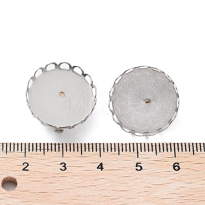 304 Stainless Steel Brooch Base Settings FIND-D035-03C-P-1