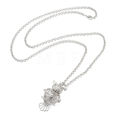 Brass Pendant Necklaces NJEW-P299-A01-P-1