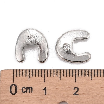 Letter Slider Beads for Watch Band Bracelet Making ALRI-O012-U-NR-1