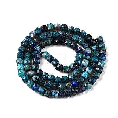 Natural Chrysocolla and Lapis Lazuli Beads Strands G-N342-116-1