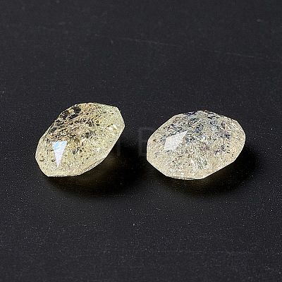 Crackle Moonlight Style Glass Rhinestone Cabochons RGLA-J020-B-IO-1
