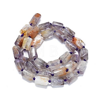 Natural Purple Lodolite Quartz Beads Strands G-O170-116-1-1