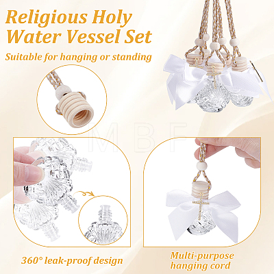 Car Hanging Glass Perfume Bottles AJEW-WA0004-27-1