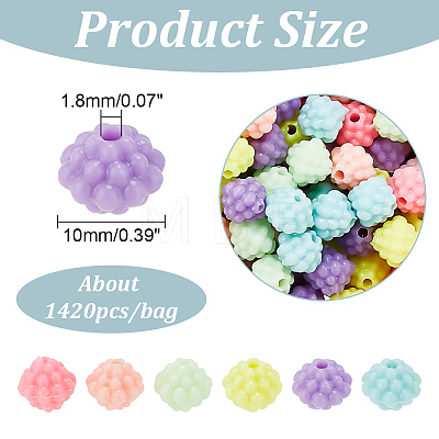 Opaque Plastic Beads KY-WH0046-64-1