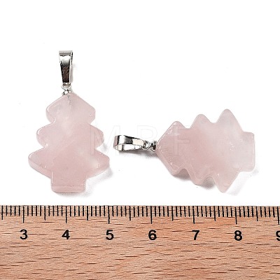 Natural Rose Quartz Pendants G-A203-01J-P-1