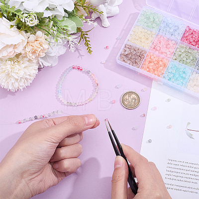 2400Pcs 12 Colors Frosted Glass Beads FGLA-ME0001-01-1