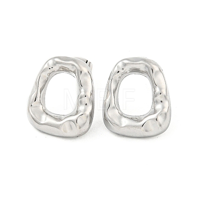 Non-Tarnish Trapezoid 304 Stainless Steel Ear Studs EJEW-L290-006P-1