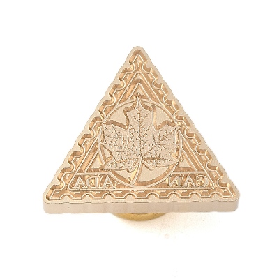 Golden Plated Triangle Shaped Wax Seal Brass Stamp Head STAM-K001-04G-02-1