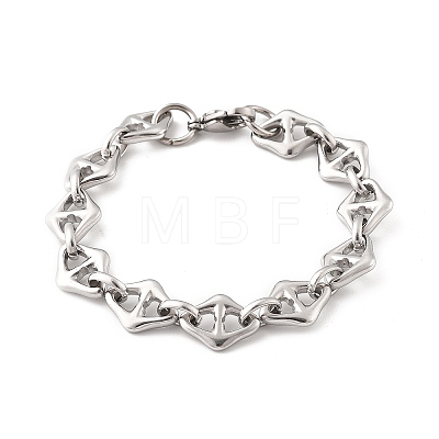 304 Stainless Steel Mariner Link Chain Bracelets for Women BJEW-F488-02P-1