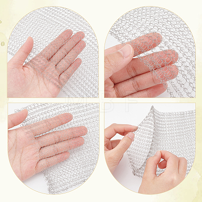 3 Meter 304 Stainless Steel Insect Repellent Mesh Sheet AJEW-WH0528-05C-1