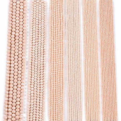 Electroplate Glass Beads Strands EGLA-A044-P3mm-A05-1