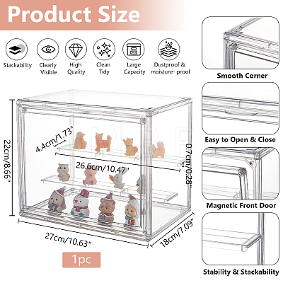 Plastic Minifigures Display Case ODIS-WH00430-82B-1